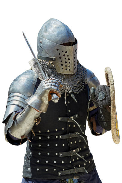 istock Portrait military soldier medieval knight 1015890946
