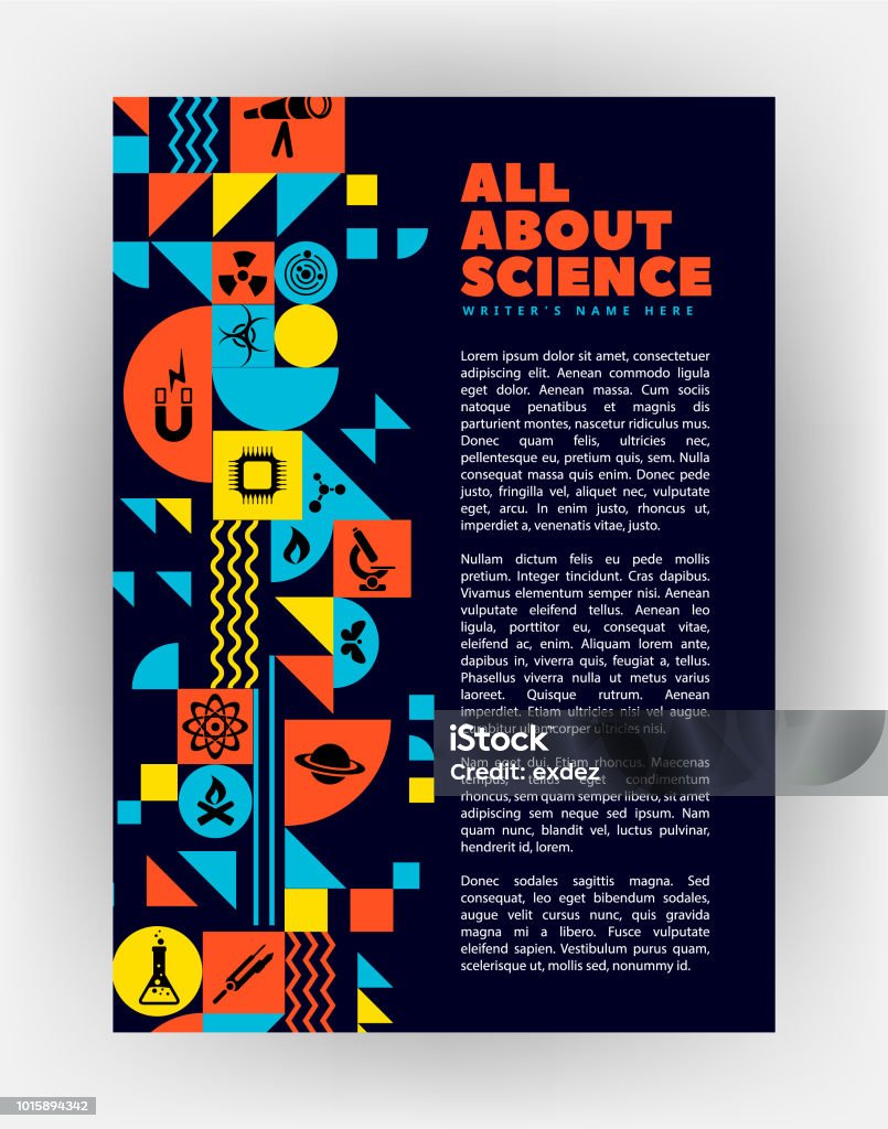 Science Background Page Design Science Page With Shape Design Stock Illustration - Download Image Now ...