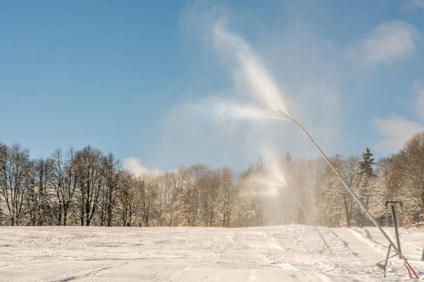 istock Snow cannons make ski slopes passable in mild winters 1015894750