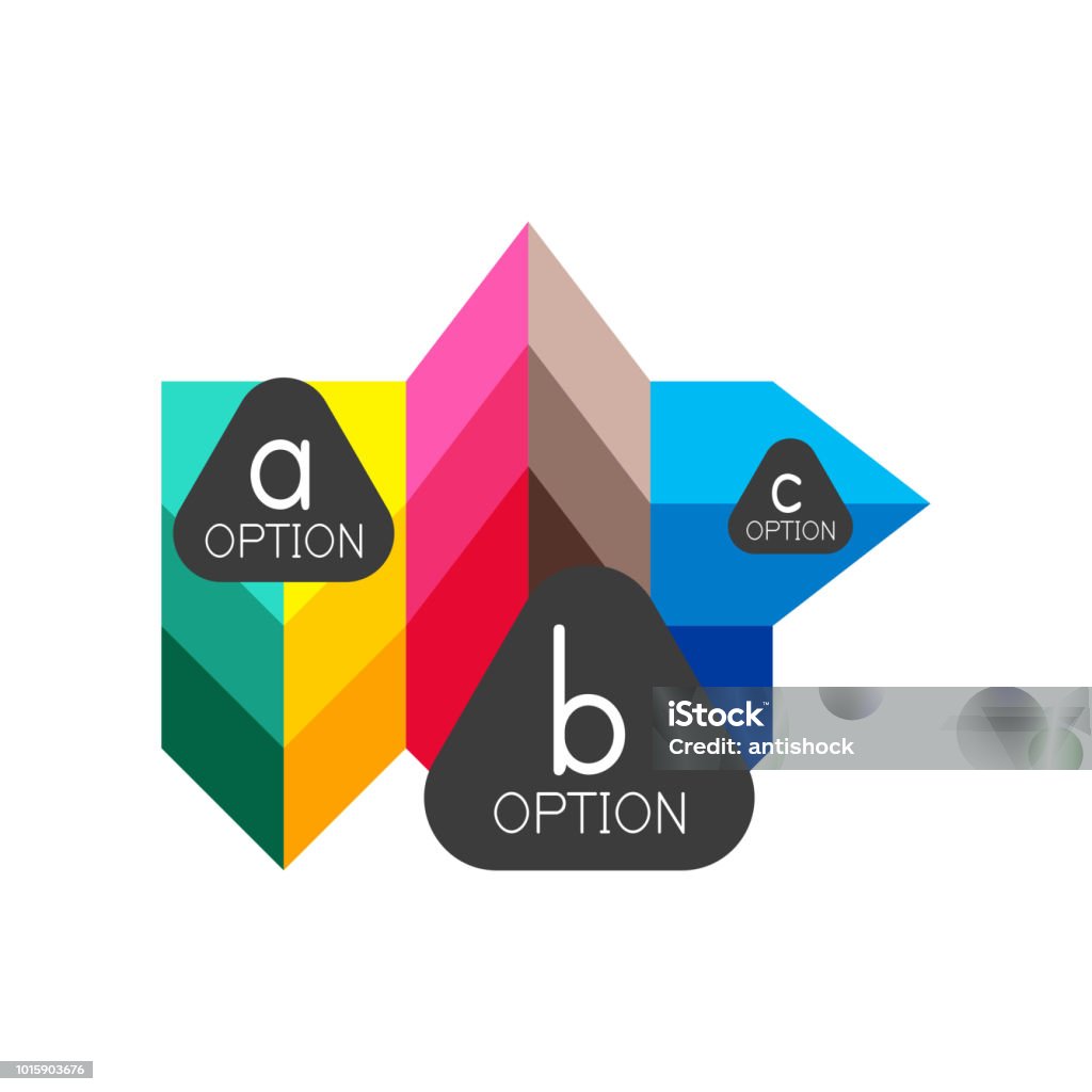 Abc Option Image Abstract Colorful Geometric Option Infographics Design Template With ...