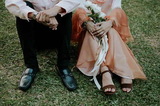post wedding muslim Couple in malaysia