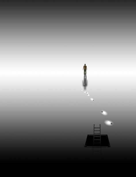 istock Human leaves concepts behind in meditative space 1015904652