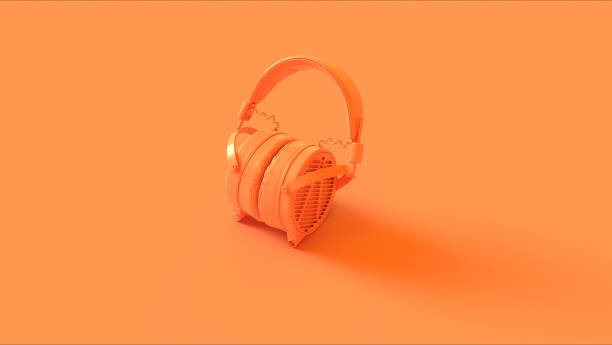 istock Orange Vintage Headphones 1015910670