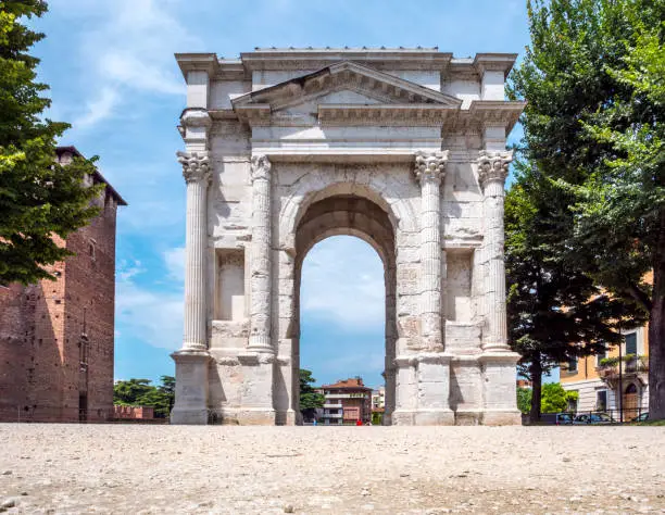 The Arco dei Gavi. Arch of Gavi , an ancient structure in Verona