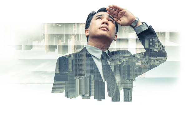 istock Double exposure - Business Leader Vision 1015939142