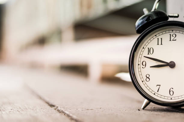istock vintage alarm clock for time management concept 1015953426