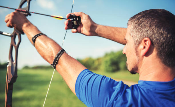 istock Archer. Sportsman practicing archery. Sport, recreation concept 1015970146