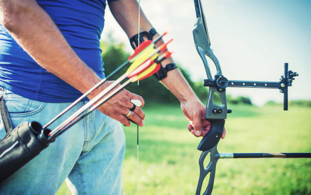 istock Archer. Sportsman practicing archery. Sport, recreation concept 1015975428