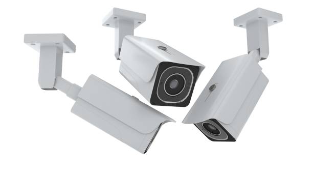 istock 4K Securty Camera of background, 3d render 1015999142