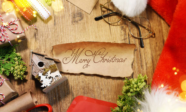 istock Christmas wooden background 1015999198