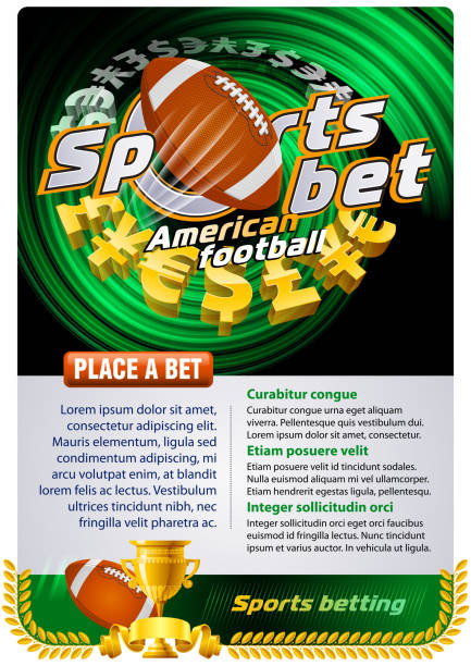 Sports betting american football Sports betting american football football betting offers today stock illustrations