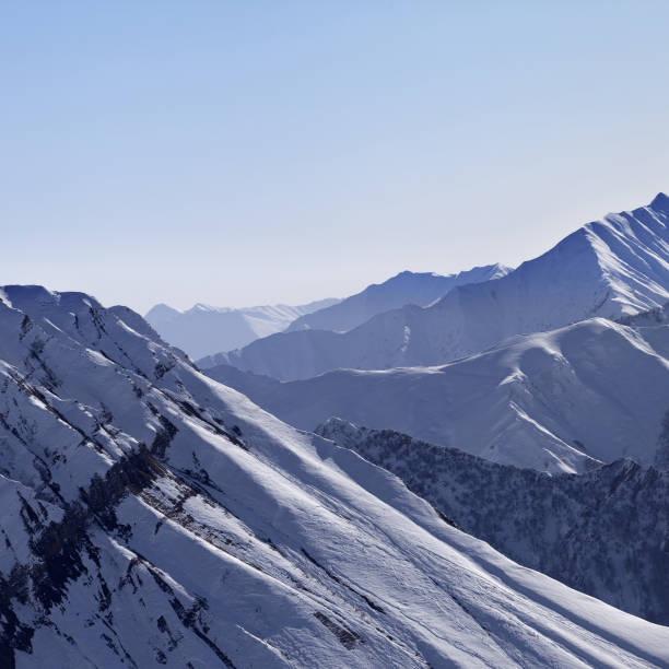 istock Snowy mountains in morning 1016021276