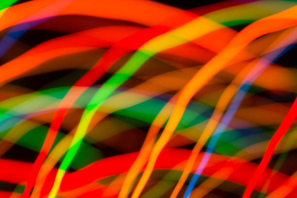 istock Abstract picture of bright colored dynamic lights 1016032268