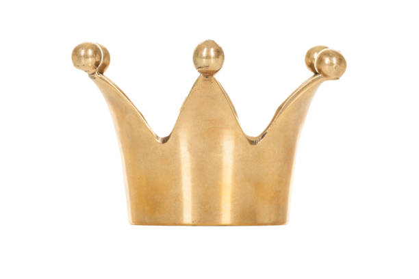 istock Royal golden crown isolated on white background 1016032426
