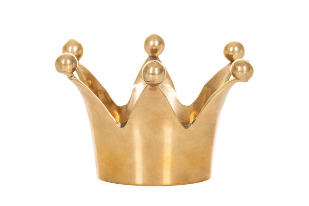 istock Royal golden crown isolated on white background 1016032438