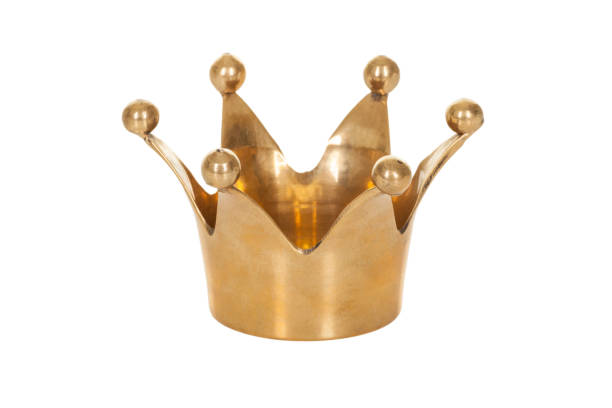 istock Royal golden crown isolated on white background 1016032440