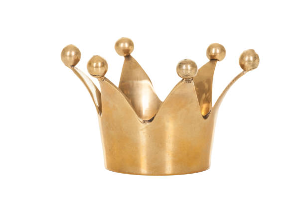 istock Royal golden crown isolated on white background 1016032458