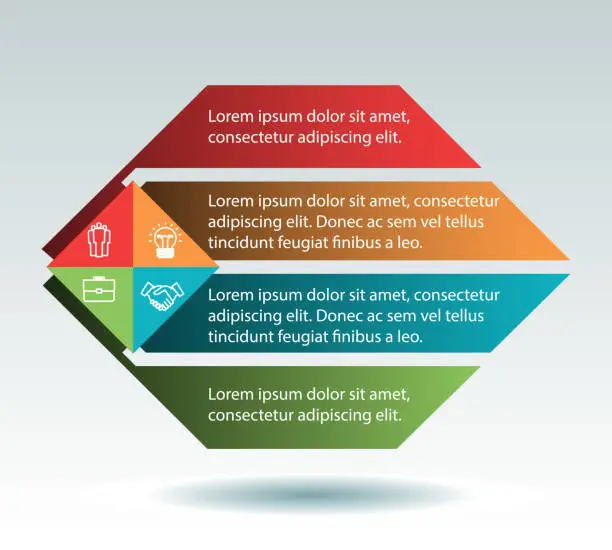 Vector illustration of Four Steps Infographics