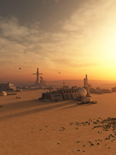 istock Desert Outpost on an Alien Planet 1016034826