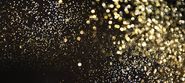istock Golden (Christmas, New Year) Glitter Lights Defocused Background 1016048206
