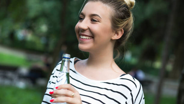 istock Blonde girl in nature. 1016058090