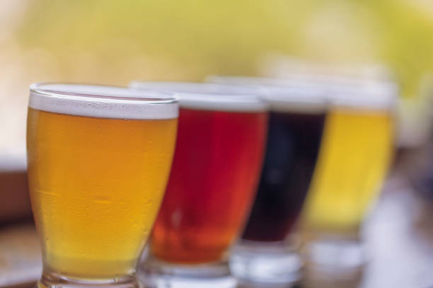 istock A look at a four beer flight which contains stout, IPA, red and lager beers. 1016069974