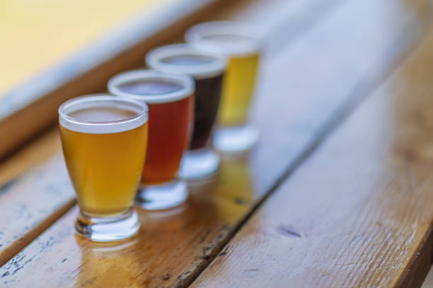 istock A look at a four beer flight which contains stout, IPA, red and lager beers. 1016070012
