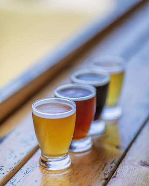 istock A look at a four beer flight which contains stout, IPA, red and lager beers. 1016070014