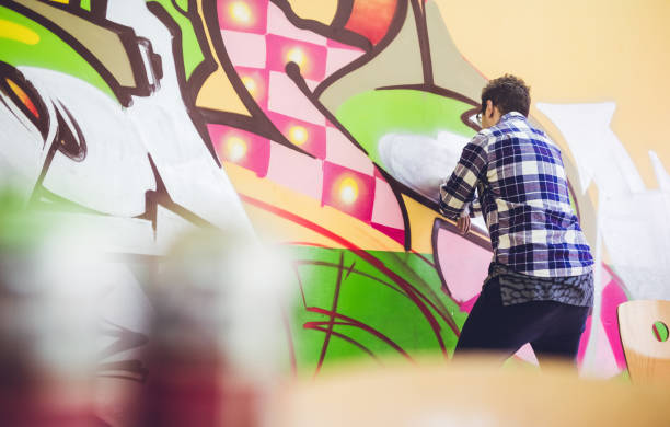 Graffiti vandalism grunge wall texture