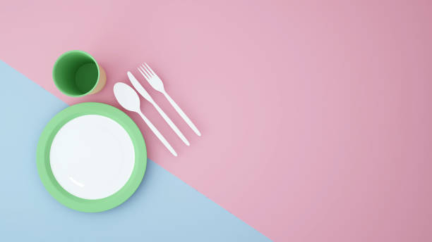 istock Top view Dish Food Graphic background- artwork empty space for add message 3d rendering 1016077734
