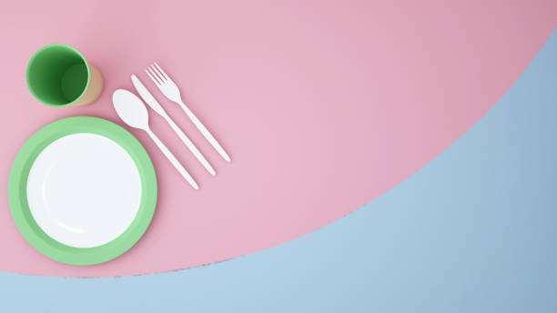 istock Top view Dish Food Graphic background- artwork empty space for add message 3d rendering 1016077772