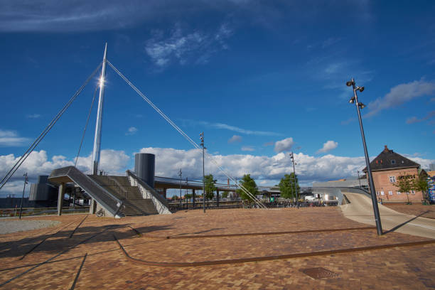 istock Overhead walkway at the train station in Odense Denmark. 1016077884
