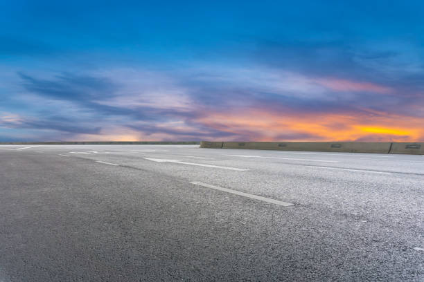 istock Asphalt road with sky clouds landscape 1016081020