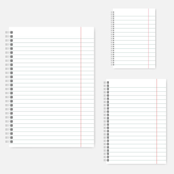 220+ Lined Notebook Paper Clip Art Stock Illustrations, Royalty-Free ...