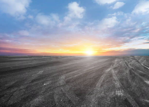 istock Asphalt road with sky clouds landscape 1016100048