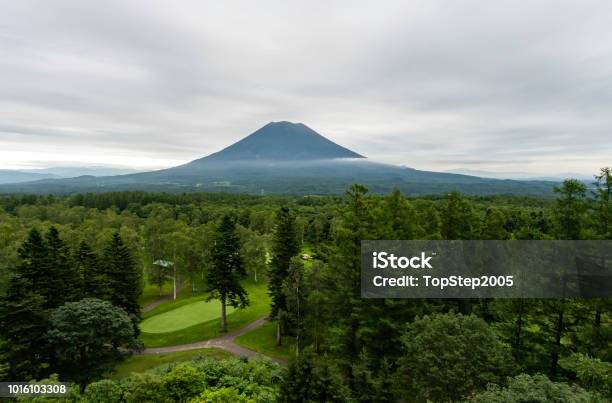 Beautiful Mountain With Golf Field In Cloudy Day Look From Viewpoint Stock Photo - Download Image Now