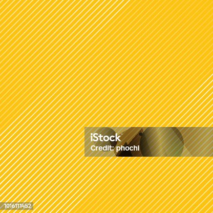 istock Abstract white striped lines pattern Diagonally texture on yellow color background. 1016111452