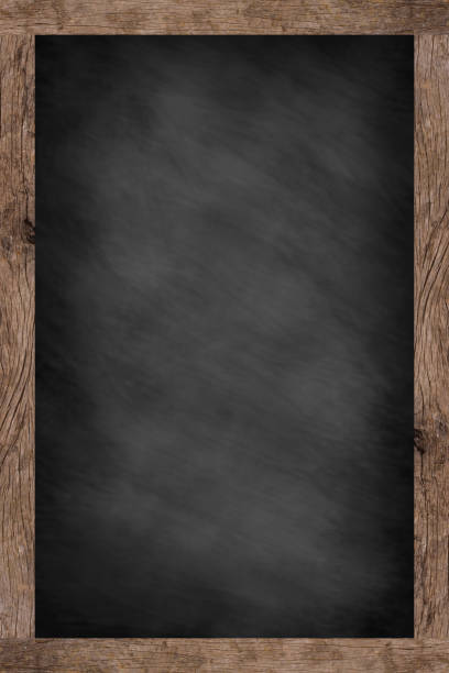mockup of chalk board vertical background texture for advertise or show product:blackboard montage picture concept stock photo