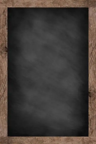 Photo of mockup of chalk board vertical background texture for advertise or show product:blackboard montage picture concept