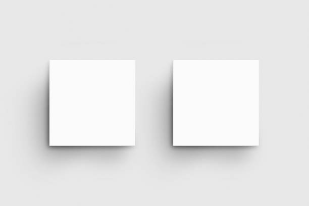istock Square Business Card Mock-up Template 1016116542