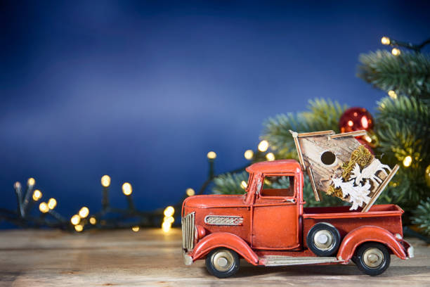 Red truck toy carrying