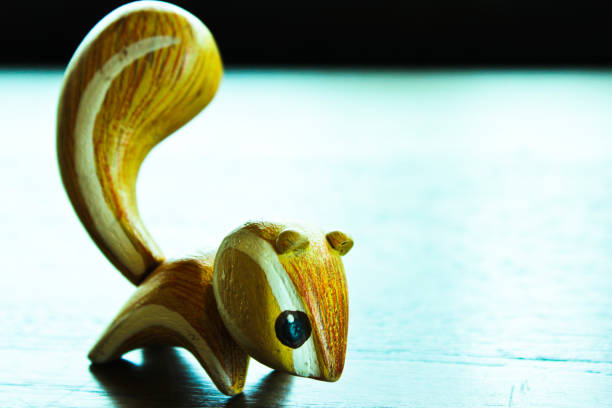 istock The wooden squirrel toy on the table 1016134672