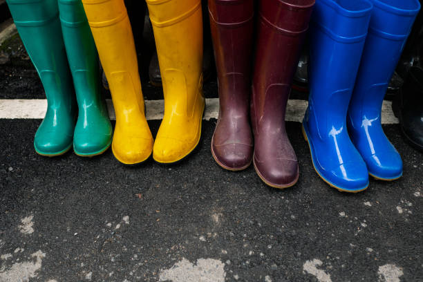 Colorful Rubber Boots for Rainy Season