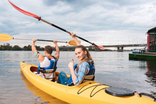 istock Beaming appealing woman feeling amazing after nice river ride 1016161374