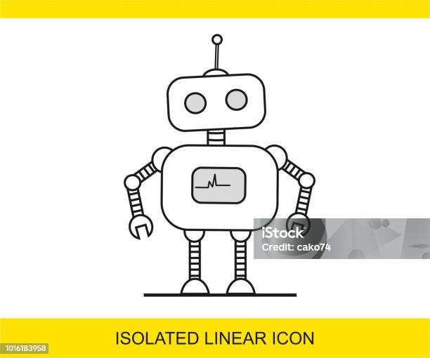 Robotersymbol Stock Vektor Art und mehr Bilder von Roboter - Roboter, Vektor, Icon