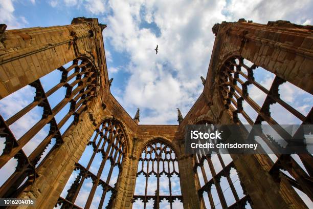 The Bombed Ruins Of The Old Coventry Cathedral In Coventry Uk Stock Photo - Download Image Now