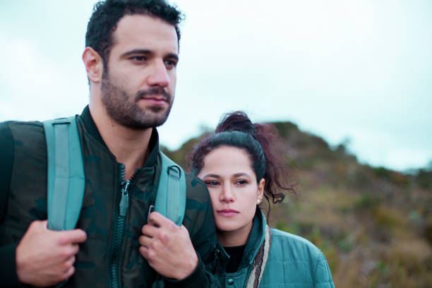 istock Hiking couple on the mountain 1016216812