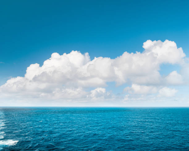 istock Sea water blue sky white clouds Nature landscape 1016226846