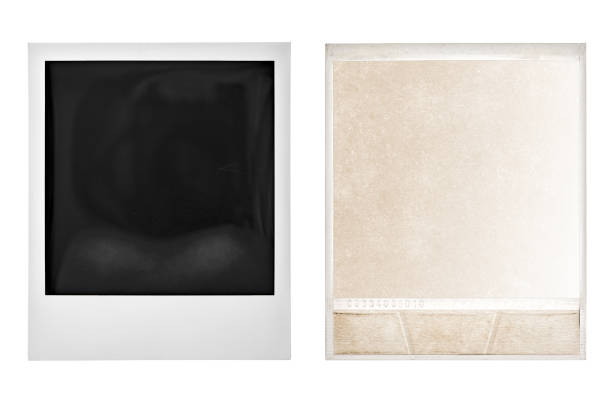 sofortbild polaroid rahmen isoliert weißen hintergrund - sofortbildkamera fotos stock-fotos und bilder