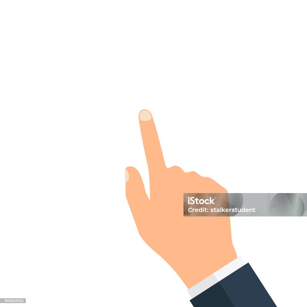 Finger Simple Vector Hand Finger Vector Illustration Flat Design Eps Stock Illustration ...